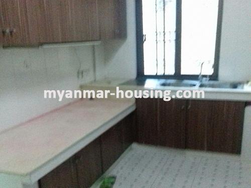 Myanmar real estate - for rent property - No.3402 - A Condo room for rent in Shwe Chan Thar Condo in Tarmwe Township. - View of Kitchen room