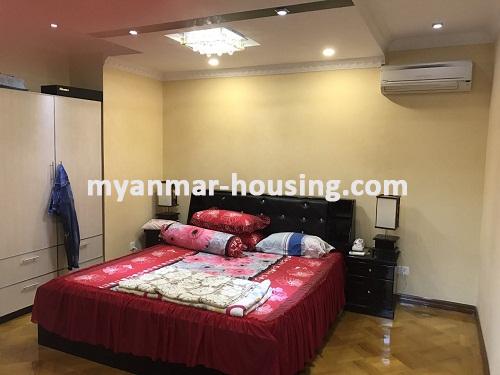 Myanmar real estate - for rent property - No.3403 - An available Condo room for rent in Hill Top Tower - View of the Bed room