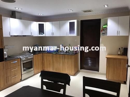 Myanmar real estate - for rent property - No.3403 - An available Condo room for rent in Hill Top Tower - View of Kitchen room