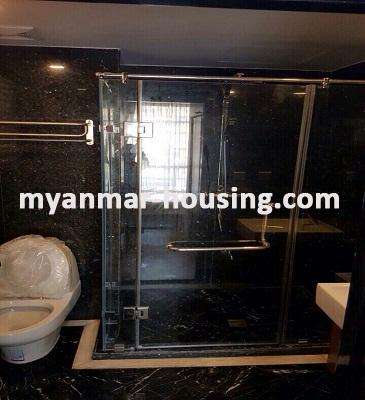 Myanmar real estate - for rent property - No.3404 - Luxurus Condo room for rent in Star City Condo. - View of Toilet and Bathroom