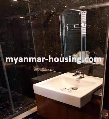 Myanmar real estate - for rent property - No.3404 - Luxurus Condo room for rent in Star City Condo. - View of the Toilet and Bathroom