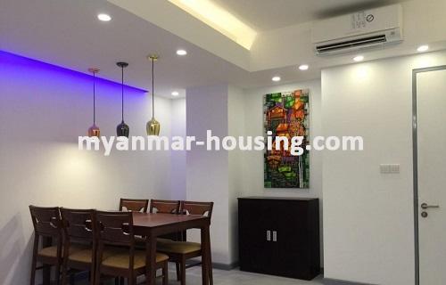 缅甸房地产 - 出租物件 - No.3424 - Luxurus Condo room for rent in Star City Condo. - View of Dinning room