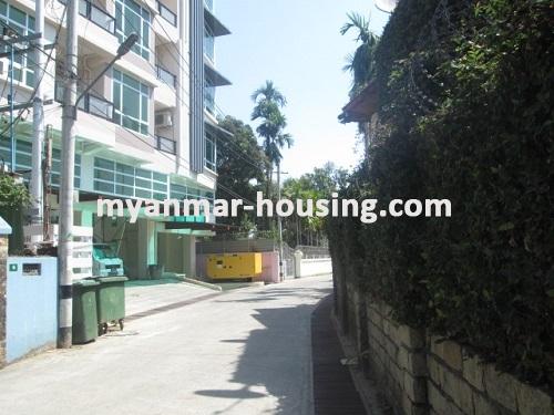 Myanmar real estate - for rent property - No.3425 - Condominium for rent in 9 Mile at Mayangone Township. - View of the road