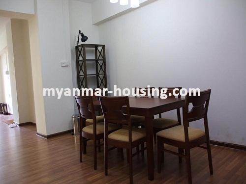 Myanmar real estate - for rent property - No.3430 - Condo room for rent near Kandawgyi lake in Mingalar Taung Nyunt! - dining room view