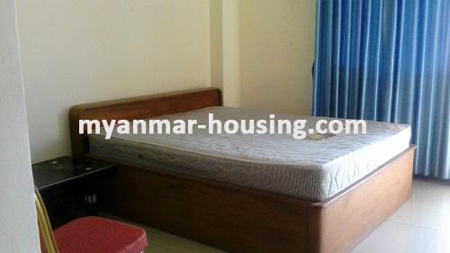 Myanmar real estate - for rent property - No.3445 - An apartment for rent in Hledan Sein Gay Har. - View of the Bed room