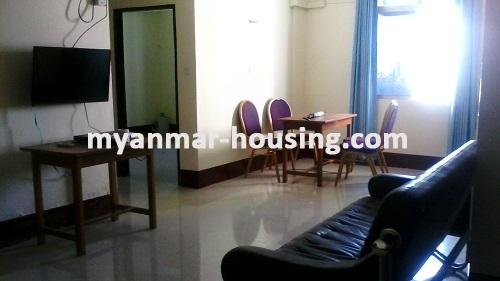 Myanmar real estate - for rent property - No.3445 - An apartment for rent in Hledan Sein Gay Har. - View of the Living room