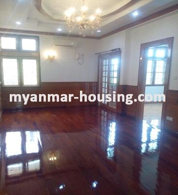 Myanmar real estate - for rent property - No.3451 - A Landed house for rent in Mayangone Township. - View of the living room