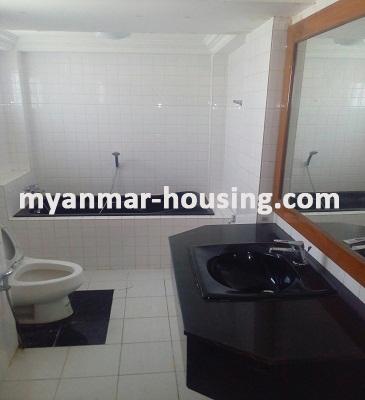 Myanmar real estate - for rent property - No.3451 - A Landed house for rent in Mayangone Township. - View of Toilet and Bathroom