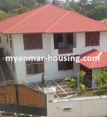 Myanmar real estate - for rent property - No.3451 - A Landed house for rent in Mayangone Township. - View of the Building