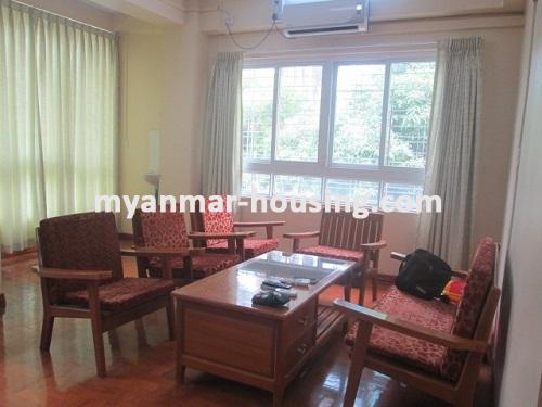 Myanmar real estate - for rent property - No.3475 - Good room for rent in Zeya Thiri Condo. - View of the living room