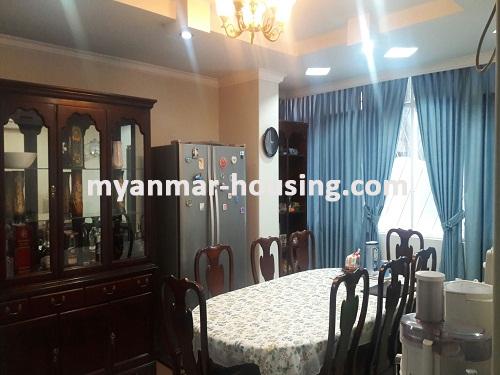 Myanmar real estate - for rent property - No.3477 - A good room for rent in La Mine Condo. - View of the Dinning room