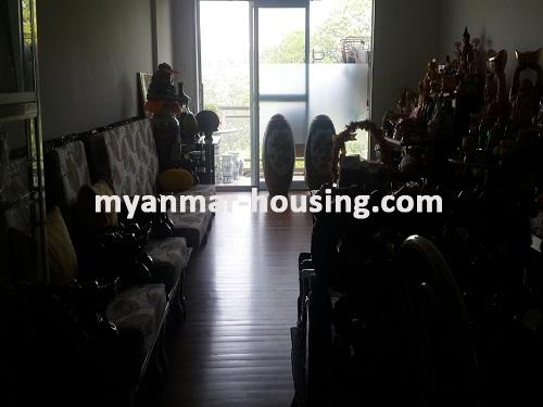 Myanmar real estate - for rent property - No.3487 - A Good Condo room for rent in GGV Condo. - View of the living room