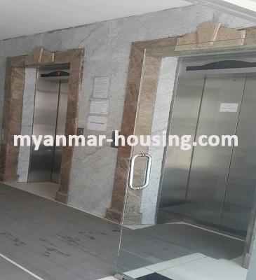 Myanmar real estate - for rent property - No.3487 - A Good Condo room for rent in GGV Condo. - View of the elevators