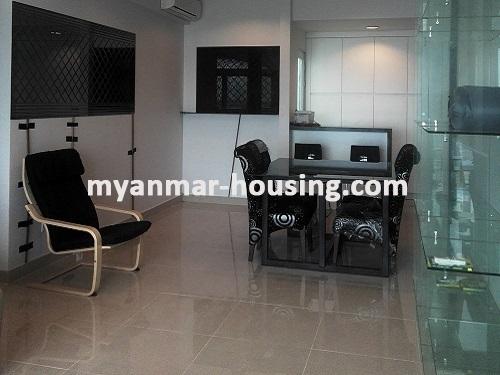 ミャンマー不動産 - 賃貸物件 - No.3500 - Well decorated Condo room for rent in GEMS Condo. - View of Dinning room