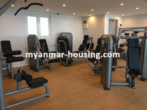 ミャンマー不動産 - 賃貸物件 - No.3500 - Well decorated Condo room for rent in GEMS Condo. - View Gym room