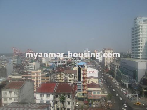 Myanmar real estate - for rent property - No.3527 - Condo room for rent with good view in Lanmadaw! - downtwon view