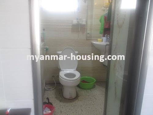 Myanmar real estate - for rent property - No.3527 - Condo room for rent with good view in Lanmadaw! - bathroom view