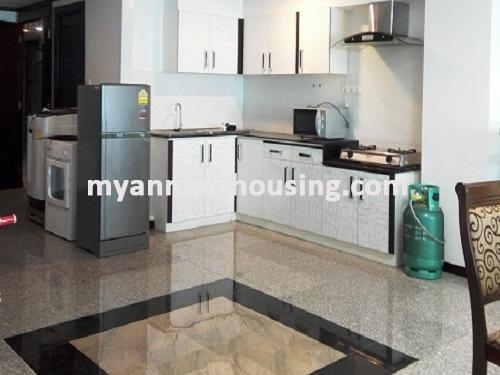 Myanmar real estate - for rent property - No.3531 - A Condominium room for rent in Orchid Condo, Ahlone Township. - View of the kitchen room