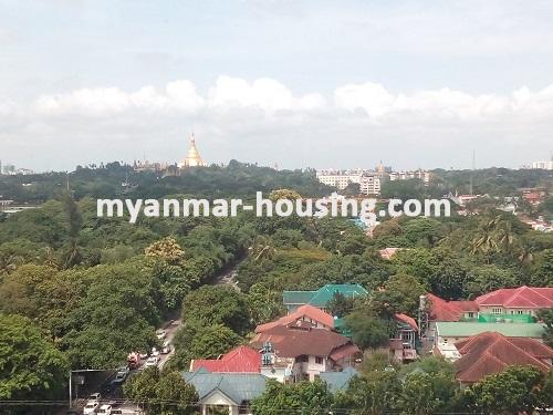 Myanmar real estate - for rent property - No.3532 - A Condominium room for rent in Ahlone Township. - Neighbour View from the the room