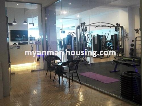 ミャンマー不動産 - 賃貸物件 - No.3533 - A Condominium room for rent in Orchid Condo, Ahlone Township - View of Gym room