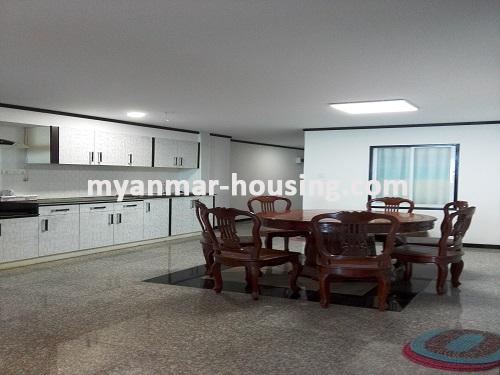 Myanmar real estate - for rent property - No.3540 - One of the Standard Condo Rooms in Ahlone! - kitchen view