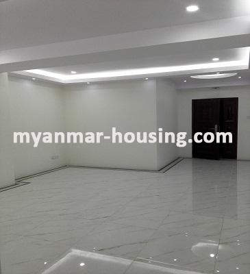 Myanmar real estate - for rent property - No.3541 - A Condominium apartment for rent in Hlaing Township. - View of the living room