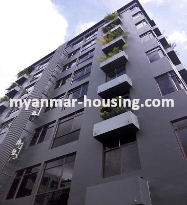 Myanmar real estate - for rent property - No.3541 - A Condominium apartment for rent in Hlaing Township. - View of the building