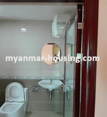 Myanmar real estate - for rent property - No.3548 - Good room for rent in Kyauk Kone Condo Yankin Township. - View of the Toilet and Bathroom