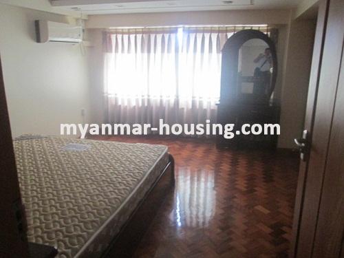 ミャンマー不動産 - 賃貸物件 - No.3574 - A Condo room for rent in White Cloud Condo Botahtaung Township.  - View of the Bed room