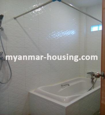 Myanmar real estate - for rent property - No.3582 - A nice room for rent in Yawmingyi Condo Dagon Township. - View of the Toilet and Bathroom