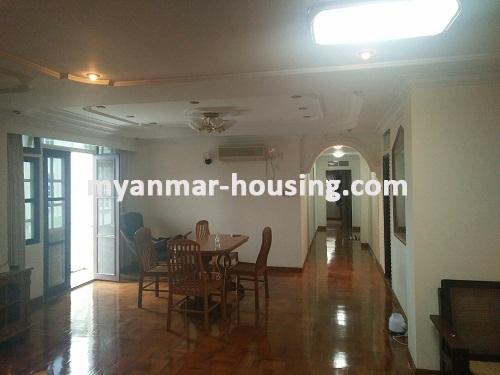 ミャンマー不動産 - 賃貸物件 - No.3591 - Condo room for rent in Yankin Township. - View of Dinning room