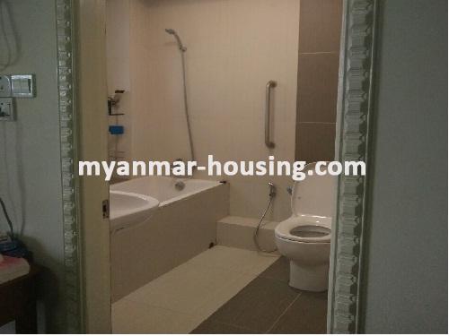 ミャンマー不動産 - 賃貸物件 - No.3591 - Condo room for rent in Yankin Township. - toilet and bathroom