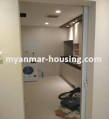 ミャンマー不動産 - 賃貸物件 - No.3594 - A good room for rent in Mahashwe Condo. - View of Kitchen room