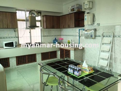 ミャンマー不動産 - 賃貸物件 - No.3615 - A good room for rent in YawMinGyi Condo in Dagon Township. - View of Kitchen room