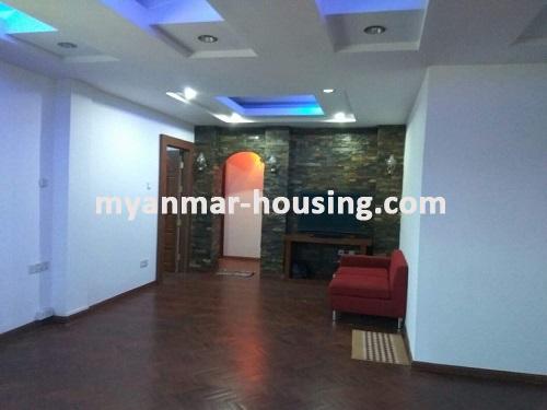 ミャンマー不動産 - 賃貸物件 - No.3643 - Condo room for rent in Shwe Chan Thar Condo, Tarmway! - Living room