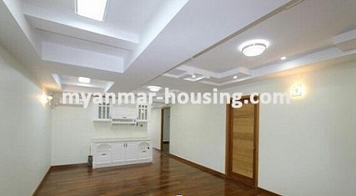 Myanmar real estate - for rent property - No.3647 - Condominium room for rent in Yankin Township - View of the living room