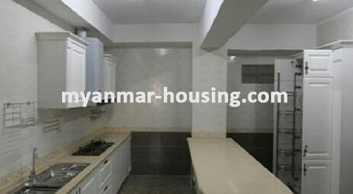 Myanmar real estate - for rent property - No.3647 - Condominium room for rent in Yankin Township - View of Kitchen room