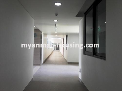 Myanmar real estate - for rent property - No.3649 - Standard Crystal Residence near Junction Square in Kamaryut! - Hallway to rooms