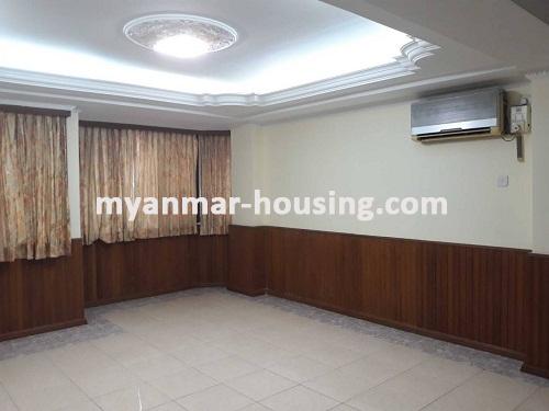 Myanmar real estate - for rent property - No.3654 -  Well decorated room for rent in Dana Hlaing Tower, Sanchaung Township. - view of the living room