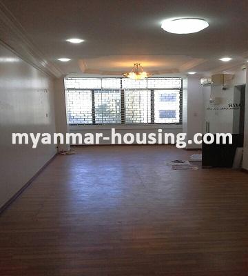 Myanmar real estate - for rent property - No.3658 -  Nice Condo room for rent in Lanmadaw Township - View of the living room