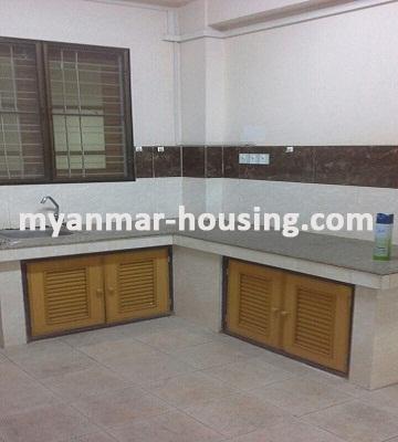 Myanmar real estate - for rent property - No.3658 -  Nice Condo room for rent in Lanmadaw Township - View of Kitchen room