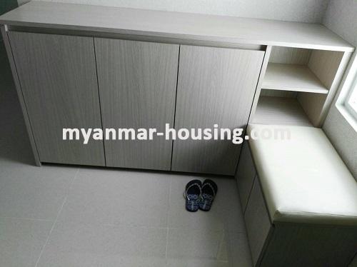 Myanmar real estate - for rent property - No.3662 - Higher room for rent in G.E.M.S Condo, Hlaing! - shoe stand