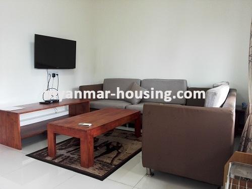 ミャンマー不動産 - 賃貸物件 - No.3668 - Condominium room for rent in Kamaryut Township - View of the Living room