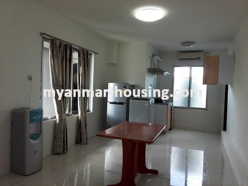 ミャンマー不動産 - 賃貸物件 - No.3668 - Condominium room for rent in Kamaryut Township - View of Kitchen room