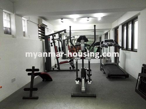 ミャンマー不動産 - 賃貸物件 - No.3668 - Condominium room for rent in Kamaryut Township - View of Gym room