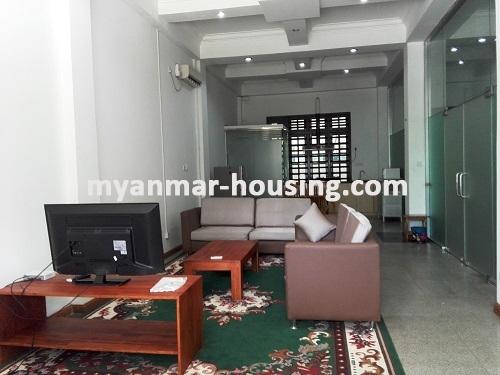 ミャンマー不動産 - 賃貸物件 - No.3669 - Condo room for rent in Kamaryut Township - View of the Living room