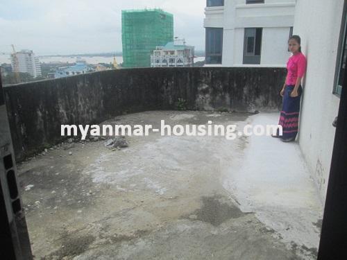 Myanmar real estate - for rent property - No.3678 - Duplex Penthouse for rent in Botahtaung! - outside view