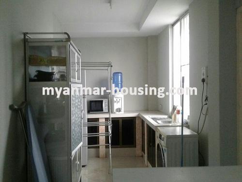 ミャンマー不動産 - 賃貸物件 - No.3706 - A Pent House for rent in Zizawar Condo. - View of the Kitchen room