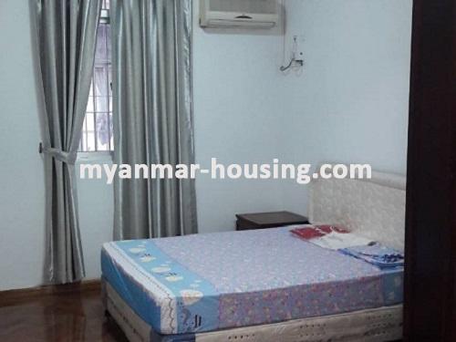 ミャンマー不動産 - 賃貸物件 - No.3707 - A wide space Condo room for rent in Yaw Min Gyi Condo  - View of the bed room