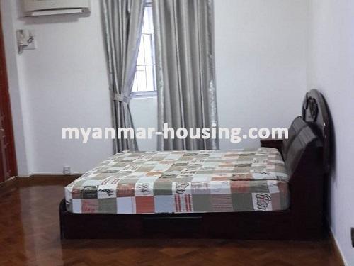 ミャンマー不動産 - 賃貸物件 - No.3707 - A wide space Condo room for rent in Yaw Min Gyi Condo  - View of the bed room